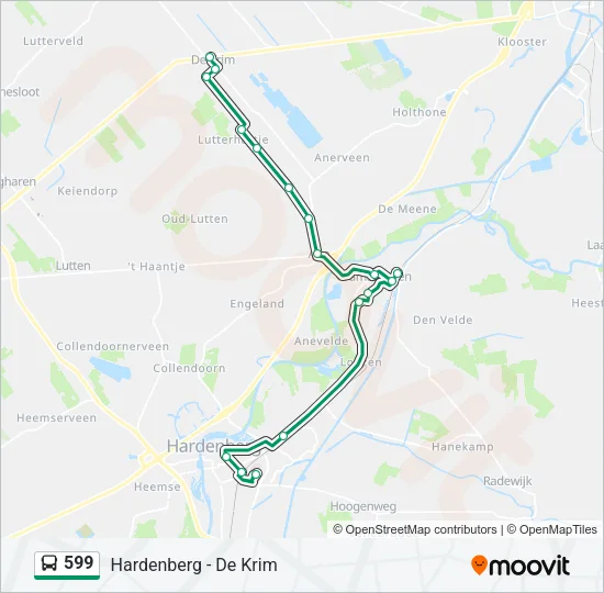 599 Bus Line Map
