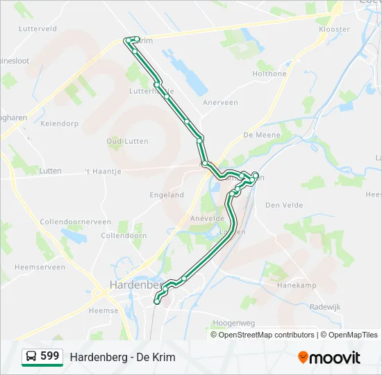 599 Bus Line Map