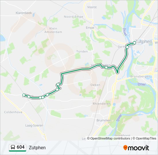604 Bus Line Map