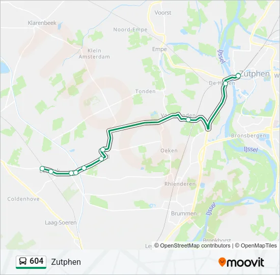 604 Bus Line Map