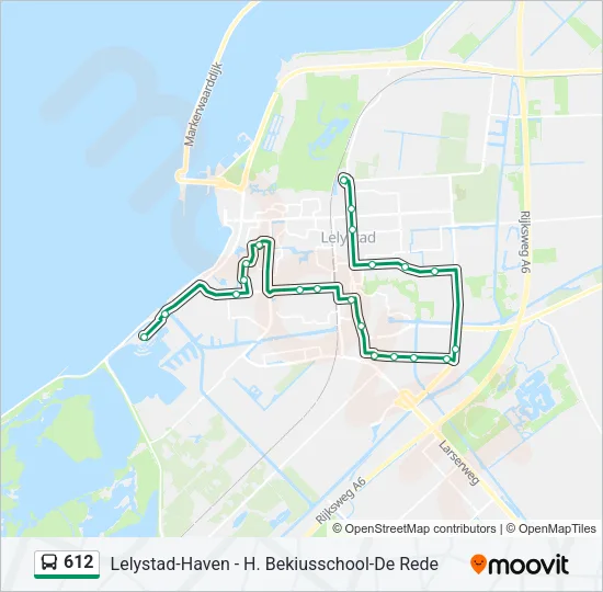 612 Bus Line Map