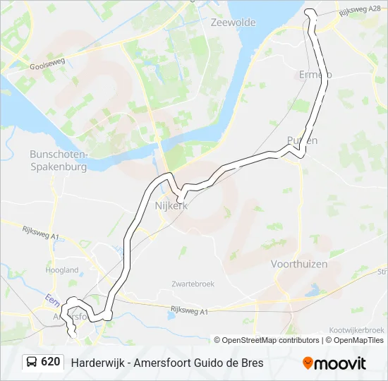 620 Bus Line Map