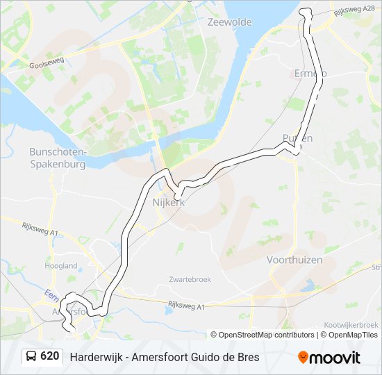 620 Bus Line Map