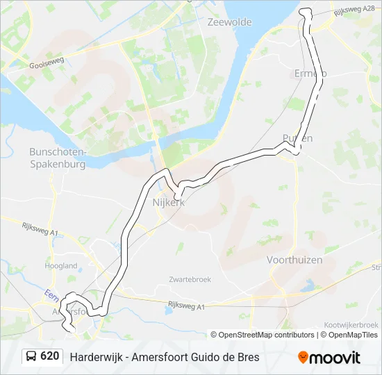 620 Bus Line Map