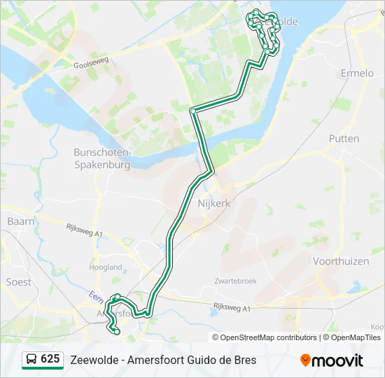 625 Bus Line Map