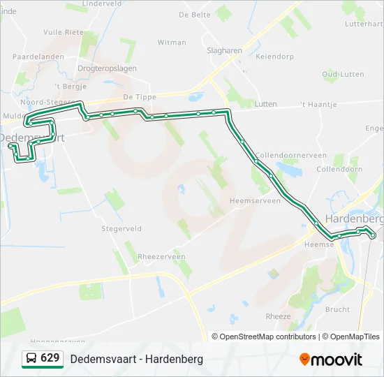 629 Bus Line Map
