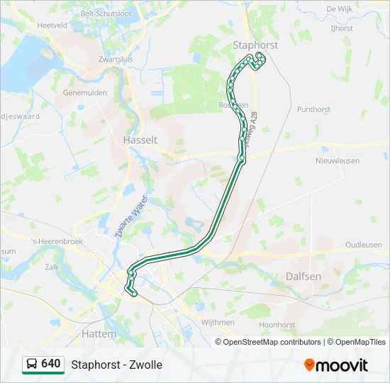 640 Bus Line Map