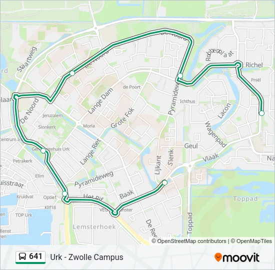 641 Bus Line Map