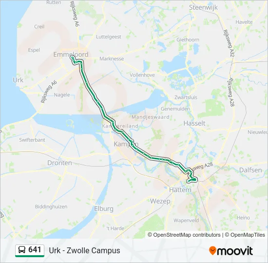 641 Bus Line Map