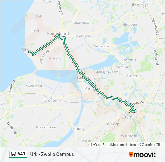 641 Bus Line Map