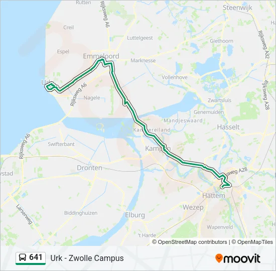 641 Bus Line Map