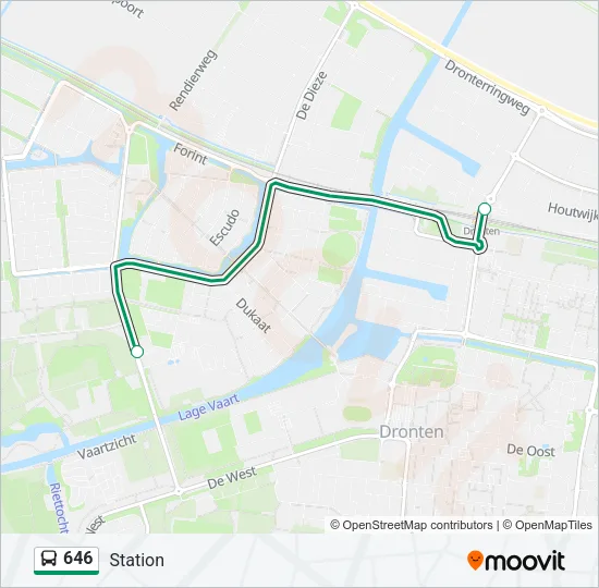 646 Bus Line Map