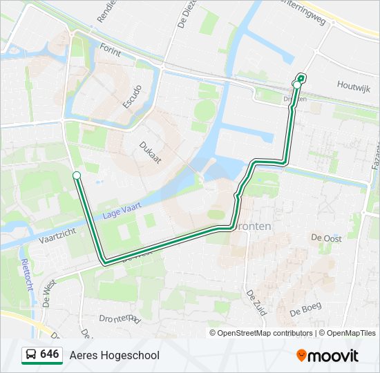 646 Bus Line Map