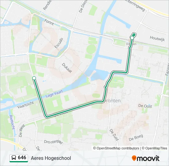 646 Bus Line Map