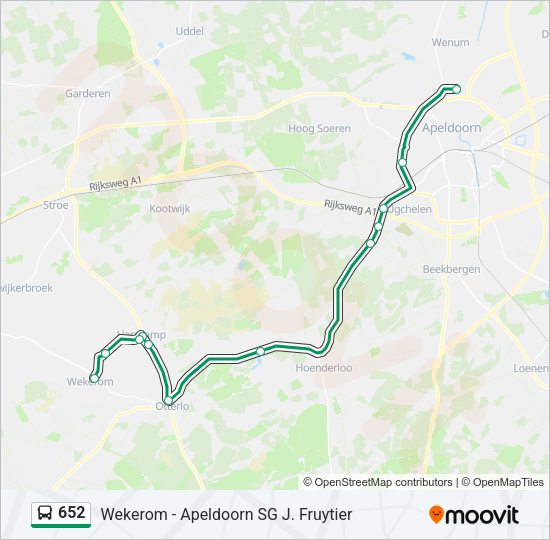 652 Bus Line Map