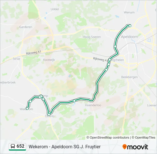 652 Bus Line Map