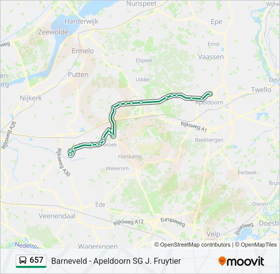 657 Bus Line Map