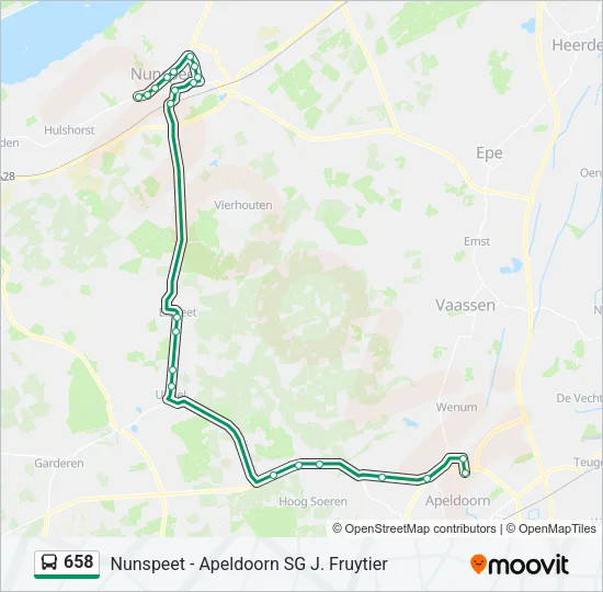 658 Bus Line Map