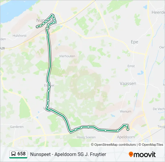 658 Bus Line Map