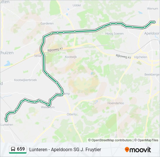 659 Bus Line Map