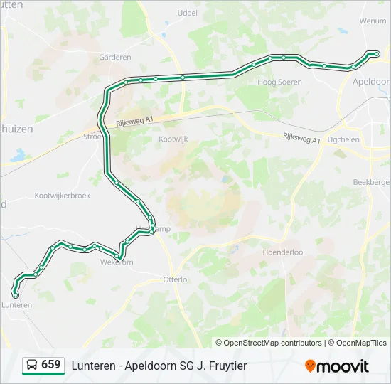 659 Bus Line Map