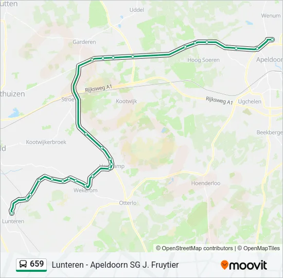 659 Bus Line Map