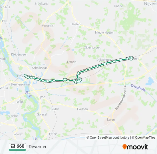 660 Bus Line Map