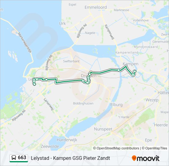 663 Bus Line Map