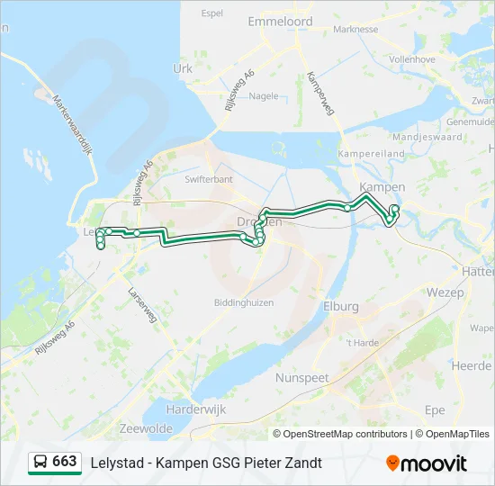 663 Bus Line Map