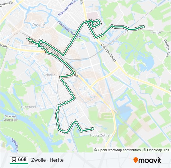668 Bus Line Map