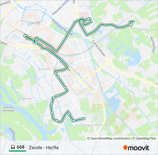 668 Bus Line Map