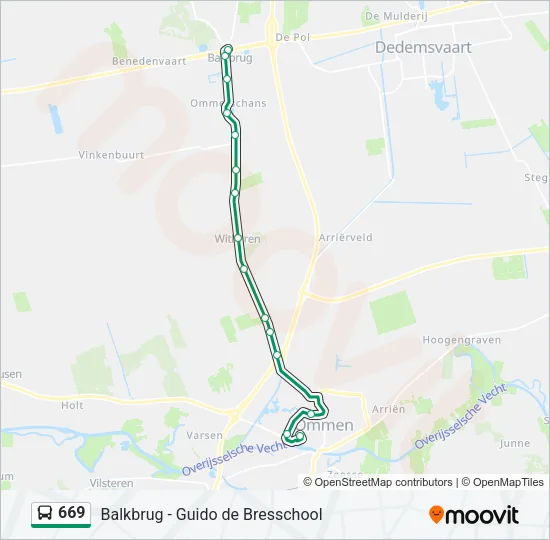 669 Bus Line Map