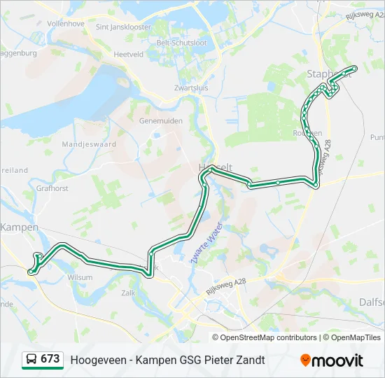673 Bus Line Map