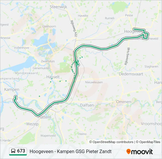 673 Bus Line Map