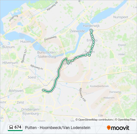 674 Bus Line Map