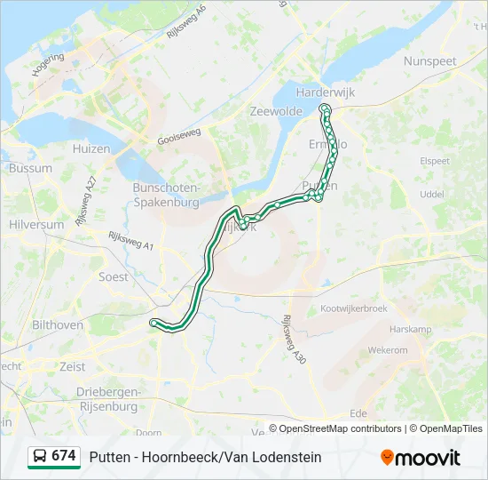 674 Bus Line Map