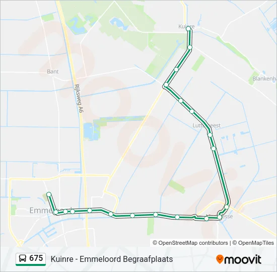 675 Bus Line Map