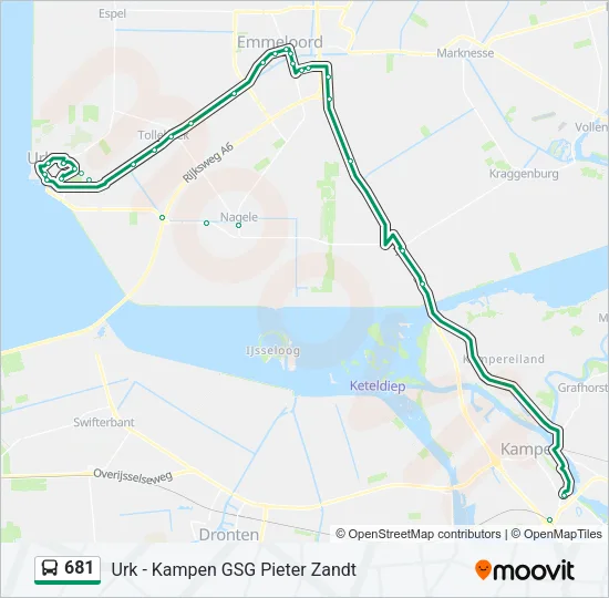 681 Bus Line Map