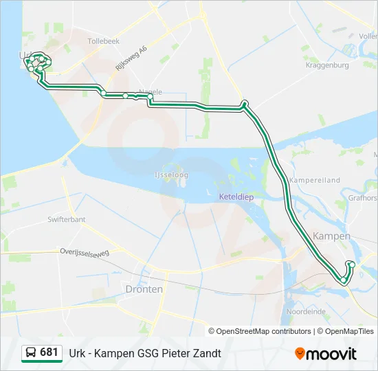681 Bus Line Map