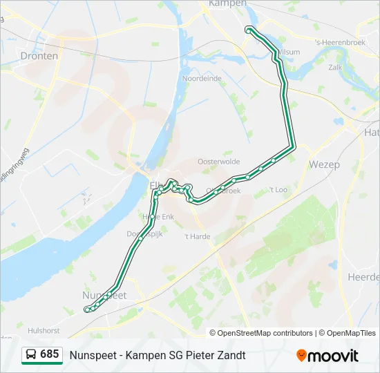 685 Bus Line Map