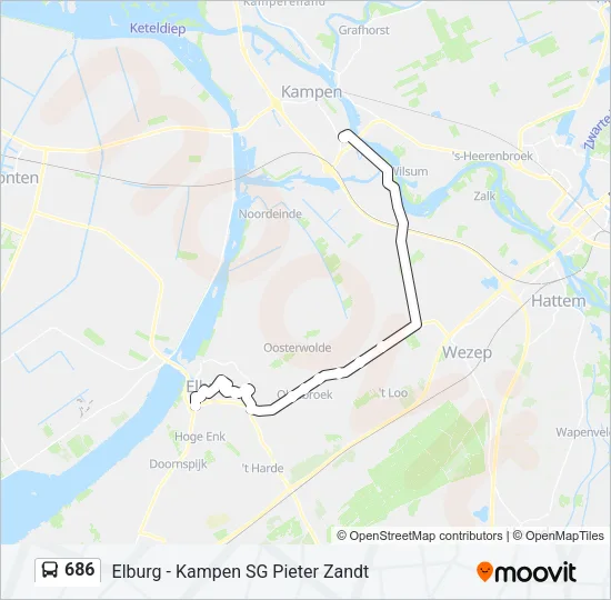 686 Bus Line Map