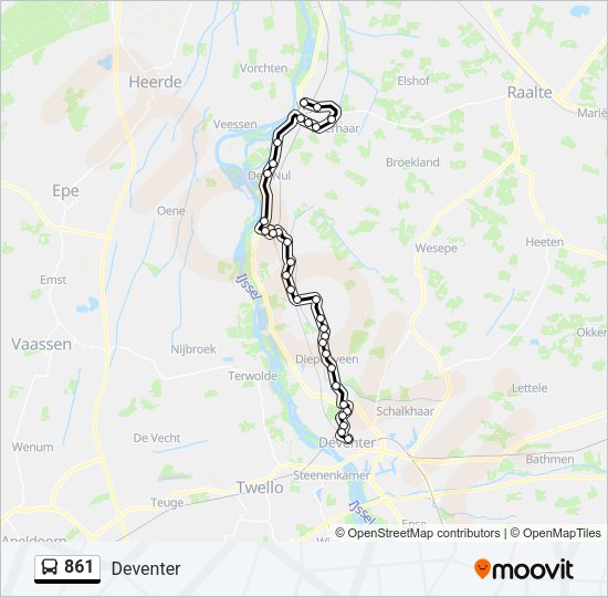 861 Bus Line Map