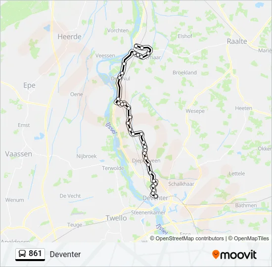 861 Bus Line Map