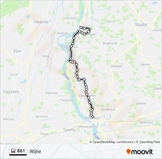 861 Bus Line Map