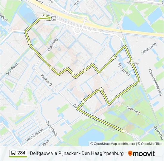  284 lijnkaart