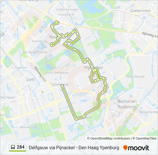  284 lijnkaart