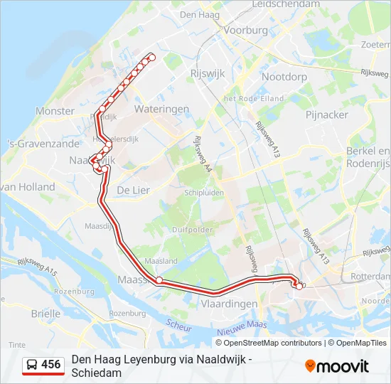  456 lijnkaart