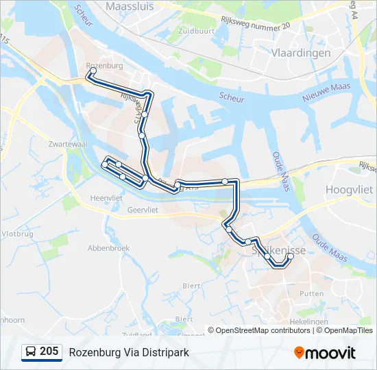 205  Line Map