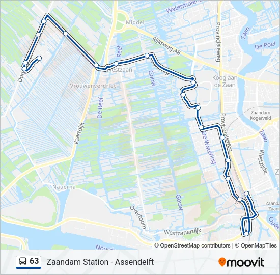 63 Bus Line Map