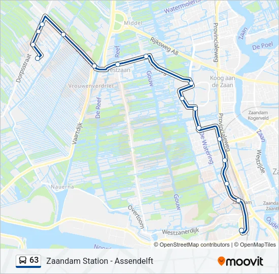 63 Bus Line Map